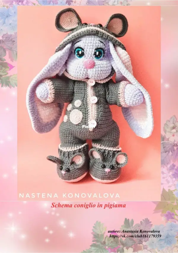 Nastena/Anastasia Konovalova - Bunny in a suit - Coniglio in pigiama -  Italian - Translated-Knitting and Crochet Communication (only  reply)-Crochet Section-PinDIY.com