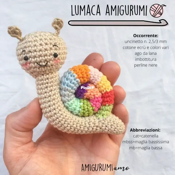 Amigurumi Amo - Maddalena Tinazzi - Snail - Lumaca - English / Italian -  Free-Knitting and Crochet Communication (only reply)-Crochet  Section