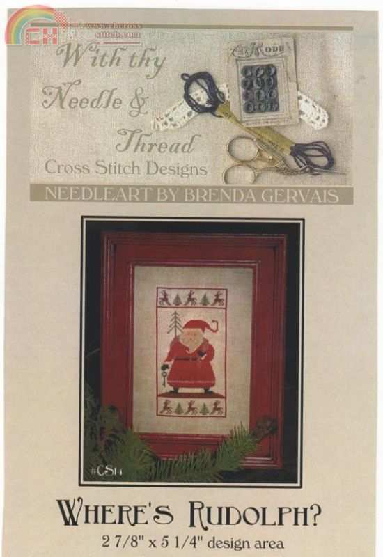 With Thy Needle Thread Wtnt Cs Where S Rudolph Cross Stitch