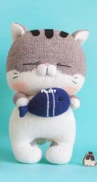 Funny bui/boi - mybui248-  knitting a lovely cat - English