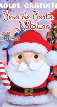 Atelie Fabrica de Feltros - Christmas Door Weight - Peso de Porta Natalino- Portuguese - Free
