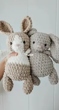 The Cosy Stitch - Tara Farrell - Bestie the bunny and Hunny the bunny stuffie