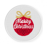 Daily Cross Stitch - Merry Christmas Ornament